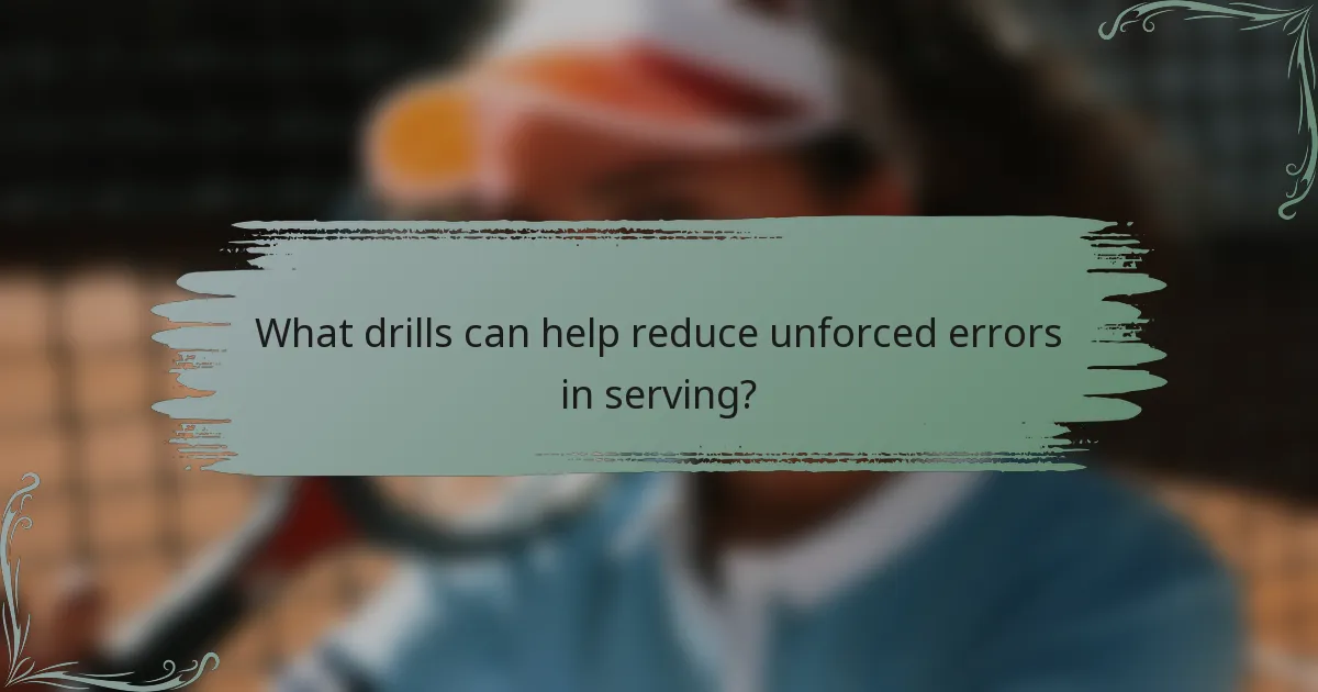 What drills can help reduce unforced errors in serving?
